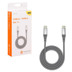 Зарядный Кабель Type-C - Type-C поддержка PD 2м, серый нейлоновый (ACH-C-42) AIRLINE