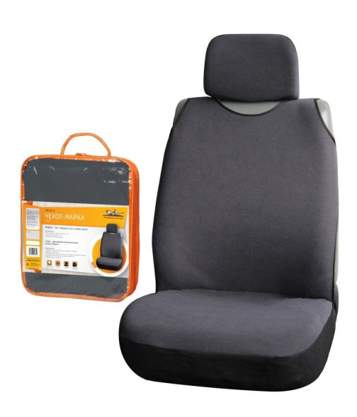 Чехол-майка &amp;quot;Сио&amp;quot; передняя(1шт.), цвет серый, материал велюр (ASC-SS-11) AIRLINE