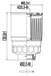 Фильтр топливный Mitsubishi Pajero II (90-)/Sport (98-)/L200 (96-) 2.5D (SVD7316) CARVILLE RACING