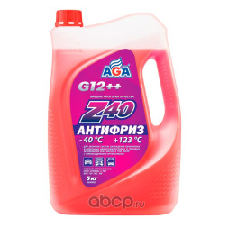 Антифриз красный (5кг) G-12++ ANTIFREEZE AGA-Z40 PREMIX AGA