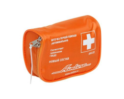 Аптечка автомобильная в текстильном футляре (Соответствует требованиям ГИБДД)