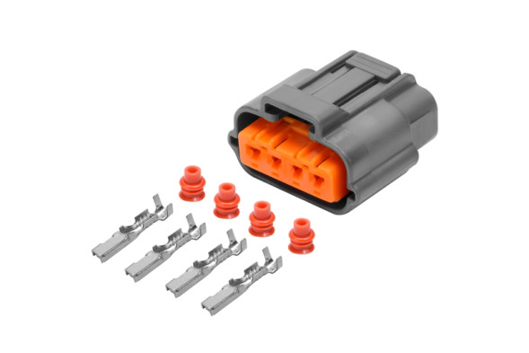 Колодка-разъем 4-х контактный датчика полож. дрос. заслонки Mazda, Nissan, Subaru, Toyota (AX6744S)