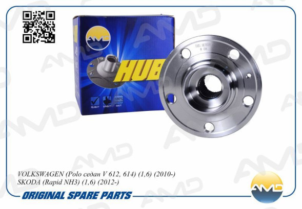 Ступица передняя 6R0407621A/AMD.HUB59 (T36, D126,5, ABS) VW (Polo V612,614)(1,6)(2010-)