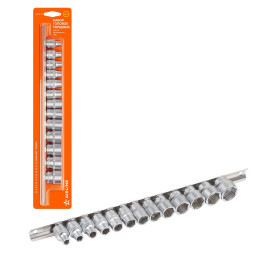 Набор головок торцевых 3/8&amp;quot; DR шестигранных 13пр. (6,7,8,9,10,11,12,13,14,15,16,17,19мм) (AT-13-27)