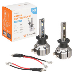 Лампa светодиод. H1, 12В, 17Вт, 6000К(Бел), 4000Лм, для рефлект./линз. кмпл. 2шт. STANDART (AEAR001)