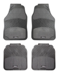 Ковры полимерные с ковролин. вставками, универсальные, цвет черн./сер.компл4 шт.ACM-RCM-03 AIRLINE