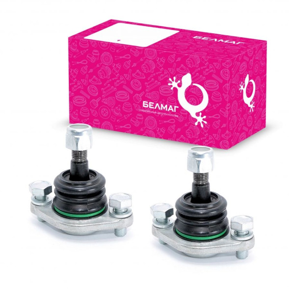Шаровая опора (к-т 2шт) ВАЗ 2110,2190,1118 Конвейерная УСИЛЕННЫЕ с крепежом БелМаг BM.0090