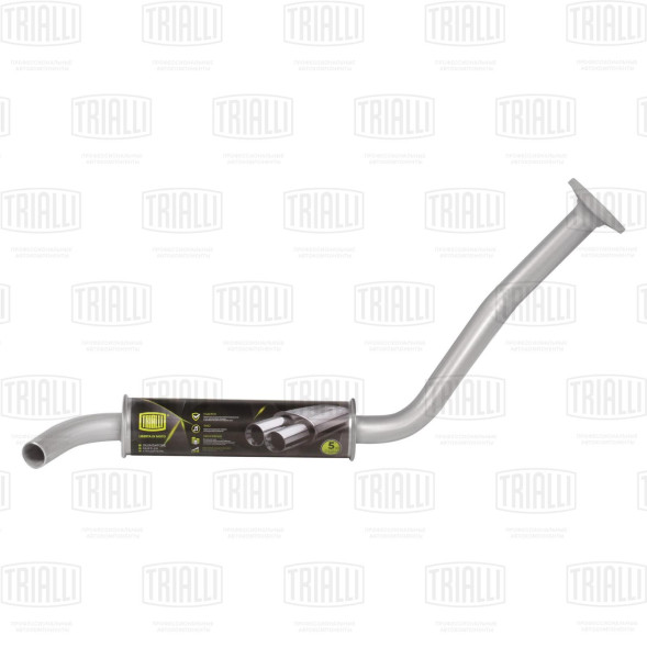 Глушитель доп. алюм. (резонатор)  ВАЗ 2107 под кат. усил. фланец (EAM 0125s) TRIALLI