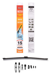 Щетка стеклоочистителя 375 мм (15&amp;quot;) задняя бескаркасная, 8 адаптеров (AWB-R-375) AIRLINE