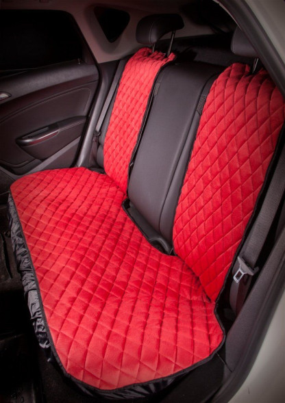 Накидки &amp;quot;Алькантара&amp;quot;, задние (3шт.), красные (ASC-B-04) AIRLINE