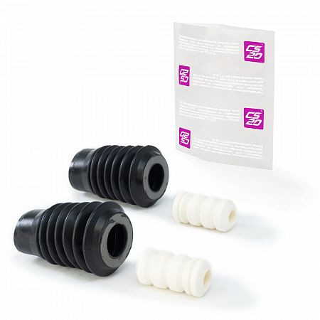 Буфер ВАЗ-2110 стойки передней пенополиуретан БЕЛЫЙ +2чехла ЧЕРНЫЙ к-т.2шт Profi CS-20