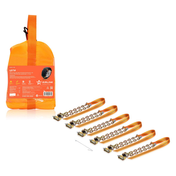 Цепи (браслеты) противоскольжения для кросс-ов (колёса 205-225 мм) к-т 6 шт.(ACB-C-05) xx AIRLINE