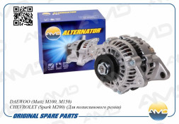 Генератор 96567255/AMD.EL135 (POLY-V3) AMD DAEWOO (Matiz M100, M150) CHEVROLET (Spark M200)