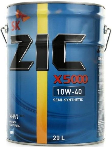 ZIC  X5000  10W-40 Diesel API CI-4  20л  п/синт.