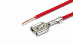 Контакт гнездовой серии 6.3 (с фиксацией), обжатый с проводом 1,0 кв. мм АХ-385-01 мин отгрузка 10шт