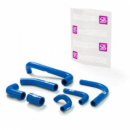 Патрубки радиатора ВАЗ-2105-07 (алюмин.)7шт. CS20 синий силикон