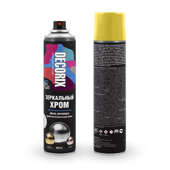 КРАСКА-СПРЕЙ Зеркальный хром-золото 0147-01 DX DECORIX
