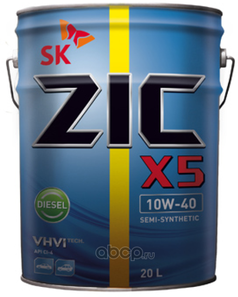 ZIC  X5  DIESEL 10W-40  SP API CI-4/SL 20л  п/синт.