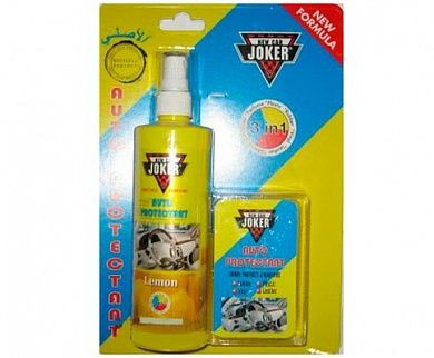 Полироль торпеды JOKER с губкой  250мл (Турция) Лимон