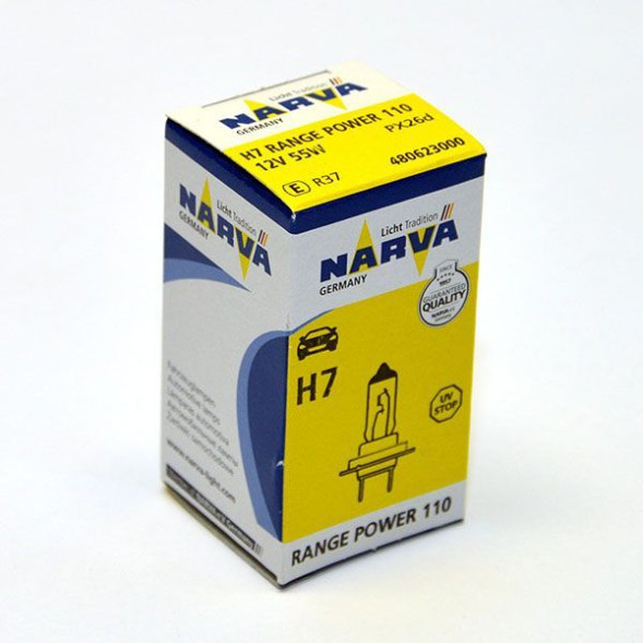 Лампа H7 12V- 55W +110% Range Power (PX26d) 48062 (Narva)
