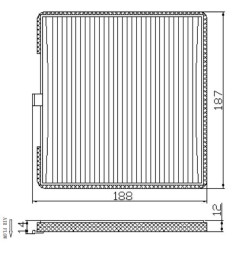 Фильтр салона Kia Picanto (04-) 1.0i/1.1i /II (11-) 1.0i/1.2i (CRV1910) CARVILLE RACING