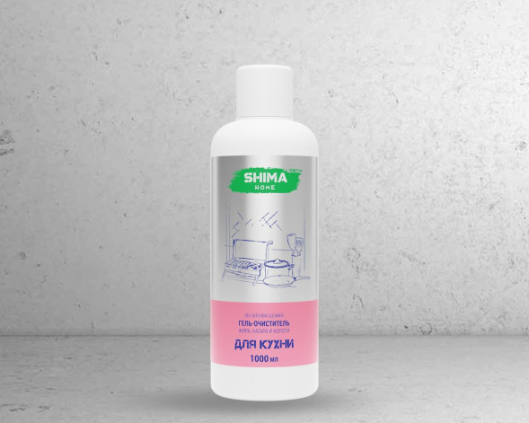 Очиститель-гель, от жира,нагара и копоти 1 л.4673744565171 SHIMA HOME