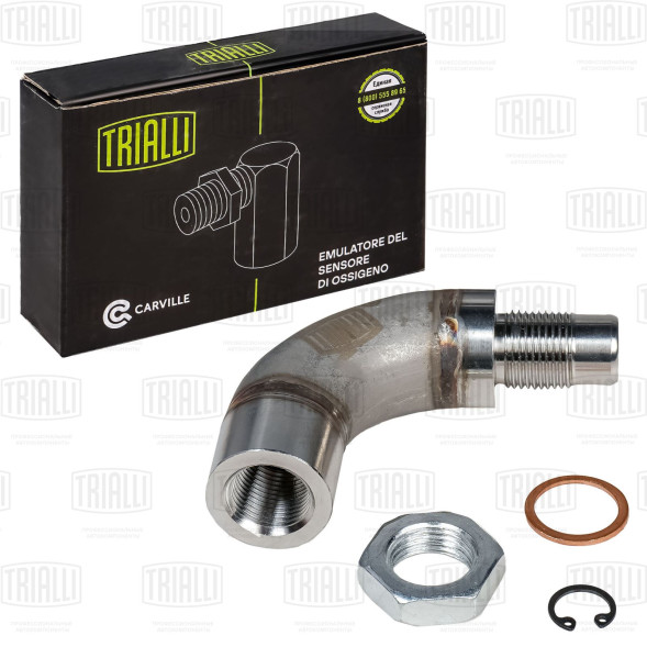 Обманка (эмулятор) датч  кислорода с керам  угловой c адаптерами перемен сеч (EMC 0091) TRIALLI