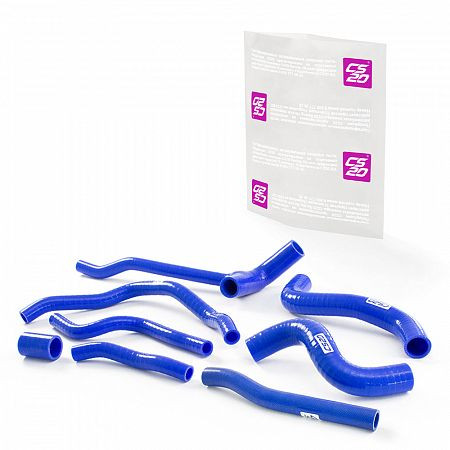 Патрубки радиатора ВАЗ-2123 к-т.8шт охл+отоп. силикон CS20 СИНИЙ Profi