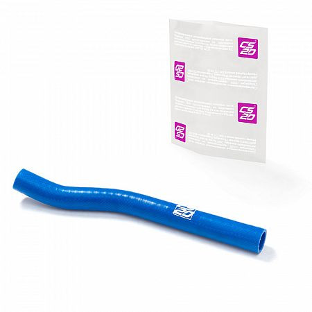 Патрубок радиатора ВАЗ-2123 от термостата на отопитель 1шт силикон CS20 СИНИЙ Profi