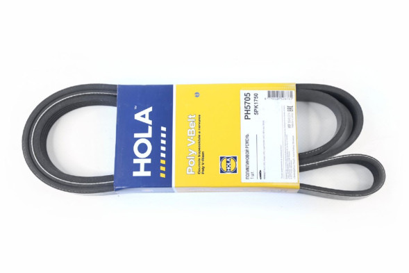 Ремень поликлиновой 5РК1750 RENAULT Clio II (+AC),Kangoo(+AC),Logan/Sandero, PH5705 HOLA