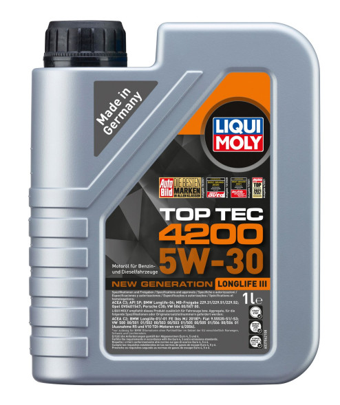 Масло мотор. Liqui Moly 5W30 Top Tec 4200 (1л)  (7660)
