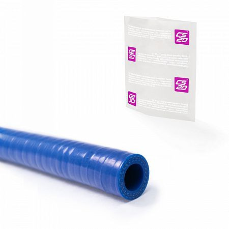 Патрубок бачка расширительного ВАЗ-2101-07,2121 L=650 мм силикон CS20 СИНИЙ 1шт в упаковке