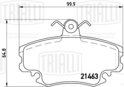 Колодки торм. диск. перед.  LADA Largus (12-) 8V/Renault Logan (04-) без датч. (PF 095101) TRIALLI
