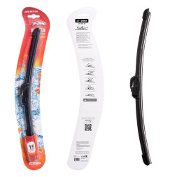 Щетка стеклоочистителя 380 мм (15") бескаркасная, 1 адаптер (hook 9x3) (AWB-BKP-380) AIRLINE