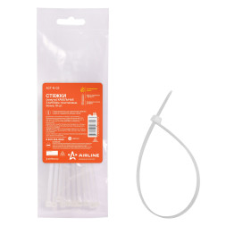 Стяжки (хомуты) кабельные 3,6*150 мм, пластиковые, белые, 10 шт. (ACT-N-03) AIRLINE