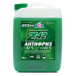 Антифриз зеленый (10кг) G-12++ ANTIFREEZE AGA-Z42 PREMIX AGA