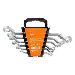 Набор ключей накидных  6 предм. (6*7,8*9,10*11,12*13,14*15,17*19мм) пласт. держат. (AT-6-47) AIRLINE