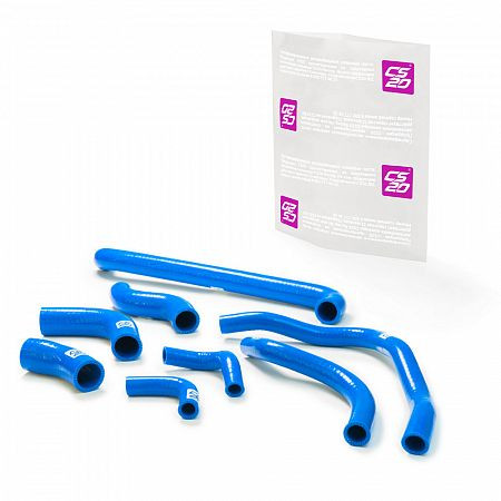 Патрубки радиатора ВАЗ-21213 к-т 8 шт охл+отопит. силикон CS20 СИНИЙ Profi