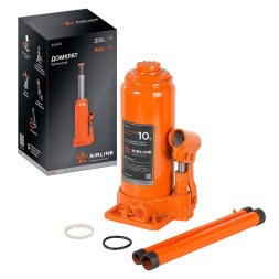 Домкрат бутылочный 10т PRO (MIN - 230 мм, MAX - 460 мм) (AJ-B-10) AIRLINE