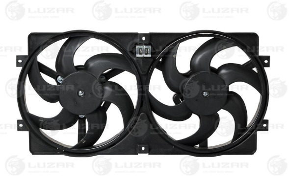 Э/вентиляторы охл.с кожухом (2 вент.) с резистором  ВАЗ 2123 ШевиНива LUZAR LFK 0123