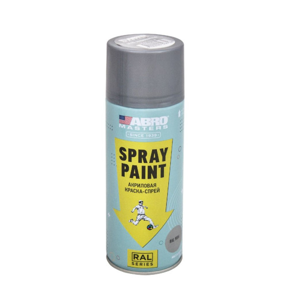 КРАСКА-СПРЕЙ  POLYCHROM RAL 9006 бело-алюминиевый ABRO COLOR (12шт.)