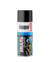 КРАСКА-СПРЕЙ для дисков черная матовая 520 мл KUDO KU-5206 (12шт.)