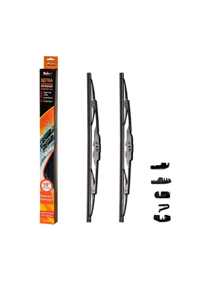 Щетка стеклоочистителя каркасная  450 мм комплект (18&amp;quot;) (AWB-K-450K) хх AIRLINE