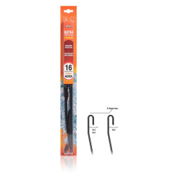 Щетка стеклоочистителя каркасная  410 мм (16"), 2 адаптера (AWB-K-410) AIRLINE