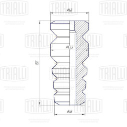 Отбойник заднего амортизатора ВАЗ 2170-2172 Priora (1 шт.) (BC 0183) TRIALLI