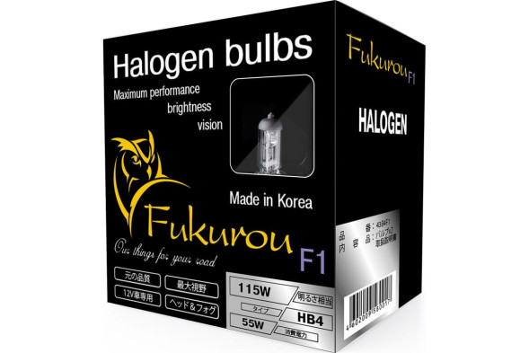Лампа HB4 FUKUROU F1 12V 55W (115W) 2шт Корея