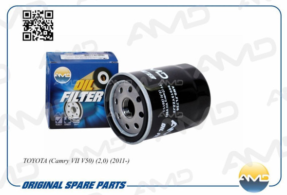 Фильтр масляный 90915-YZZJ2/AMD.FL726 AMD TOYOTA (Camry VII V50)(2,0)(2011-) (OP 621)