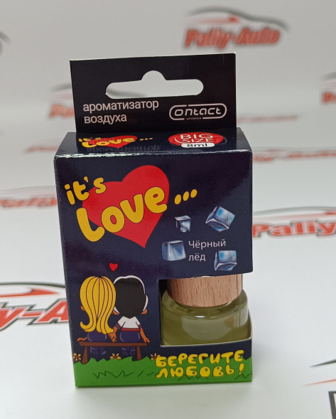 Ароматизатор CONTACT деревянная бутылка LOVE IS Черный лед
