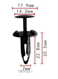 Ford N803716S клипса 7x22.8x17.9mm Autokrep778072 (10шт)