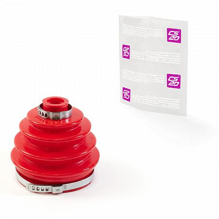 Чехол привода наружный с хомутами ВАЗ-2108,2110,2170 полиуретан КРАСНЫЙ Drive на 1шрус CS20